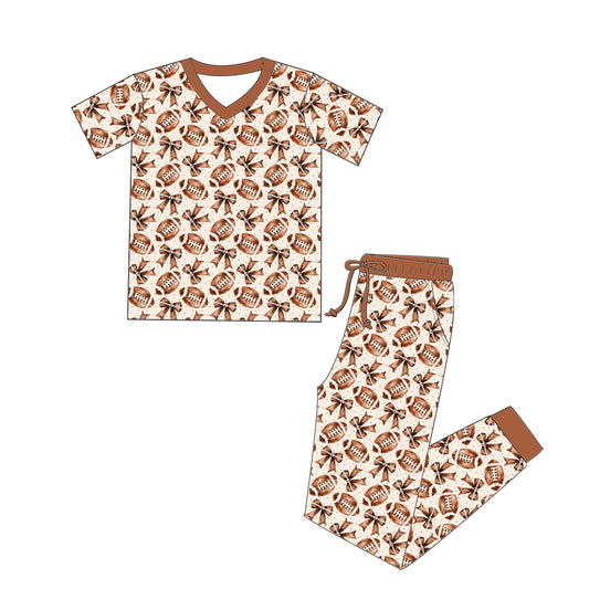 Football & Bows set! Short sleeve