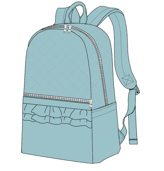 Aqua with ruffles