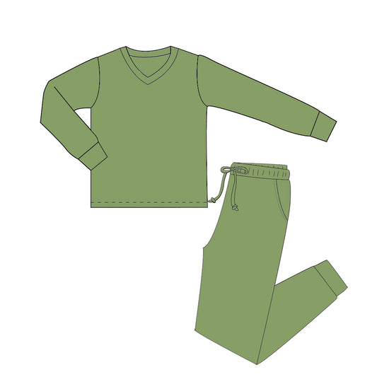 Green Jogger Set Long Sleeve